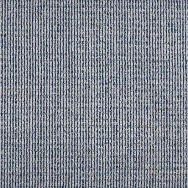 Natural Harmony 6 in. x 6 in. Loop Carpet Sample - Hypnotic - Color Sea ...