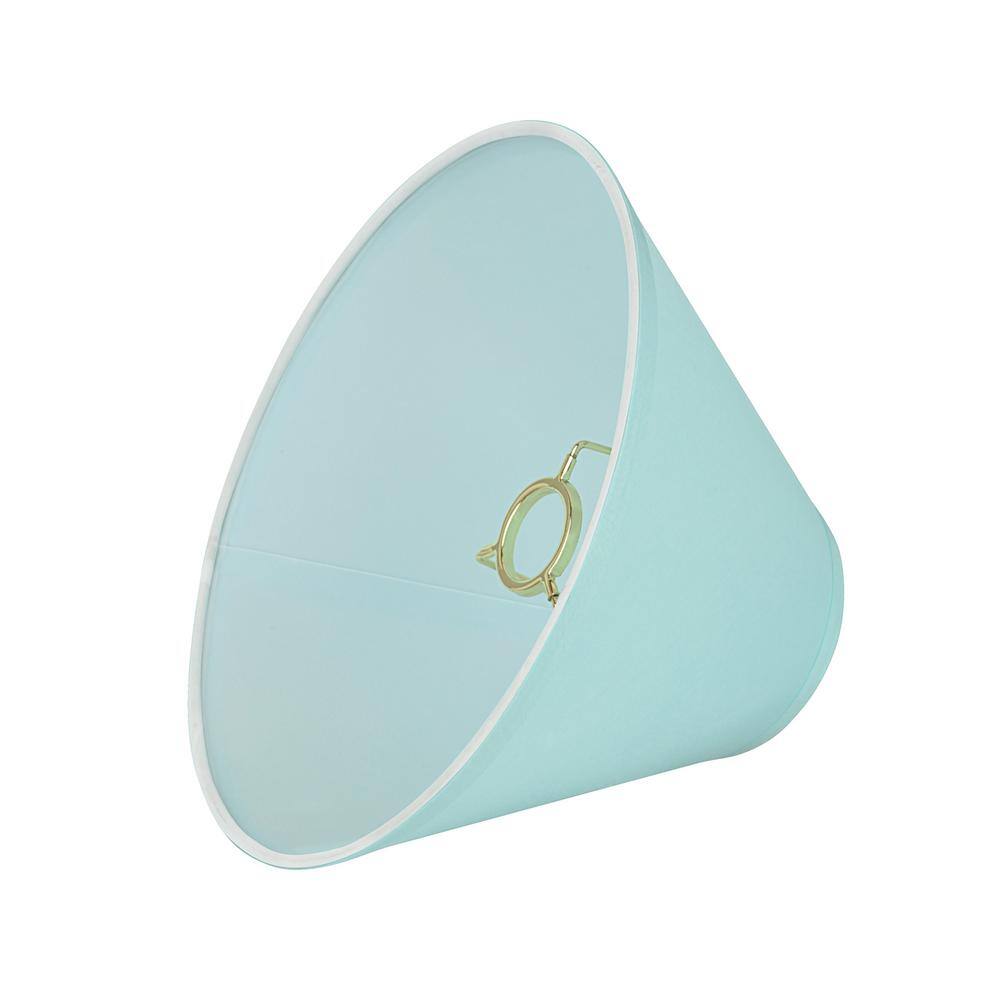 Light Blue Fabric Empire Lamp Shade, 10" Wide