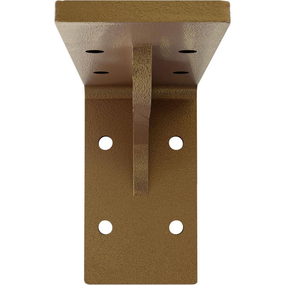 Hammered Gold 3.75" Industrial Steel Bracket for Shelving