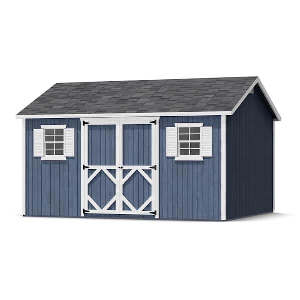 Little Cottage Co. Classic Workshop 12 ft. x 14 ft. Outdoor Wood Storage Shed Precut Kit with Operable Windows and Floor (168 sq. ft.)