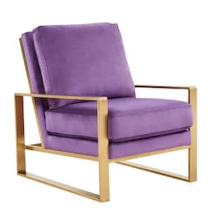 Jefferson Purple Velvet Arm Chair