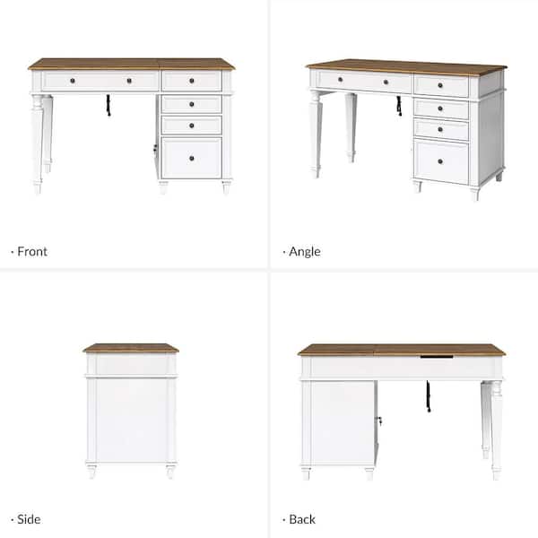 JAYDEN CREATION Susanna Traditional 50 in. Farmhouse Desk