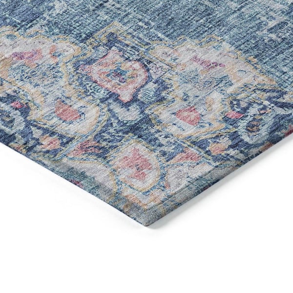 Chantille Machine Washable Indoor/Outdoor Abstract ACN1236 Blue 1 ft. 8 in. x 2 ft. 6 in. Area Rug