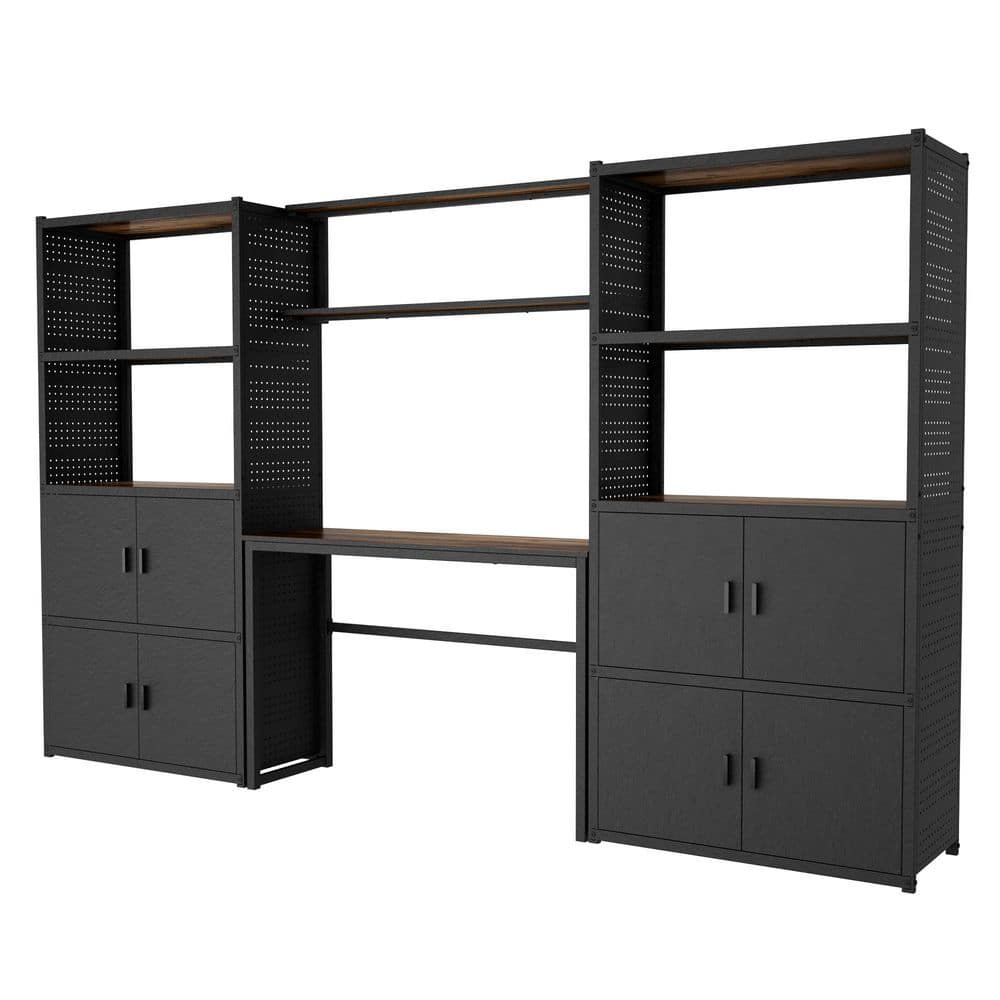 FLEXIMOUNTS Heavy-Duty Complete Workbench and 8-Doors 120 in. W x