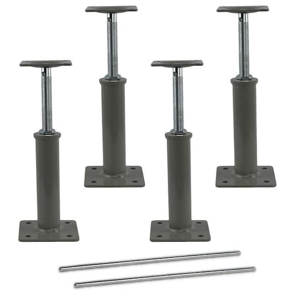 4 Pack 11.8 in. to 16 in. Telescoping Height Heavy Duty Floor Jack Post, 11,000 lb Capacity Per Jack