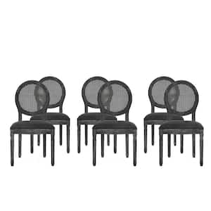 Acorn Gray Wood and Cane Upholstered Dining Chair (Set of 6)