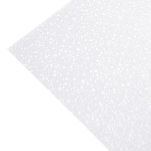 23.75 in. x 47.75 in. White Plastic Acrylic Cracked Ice Ceiling Light Panel