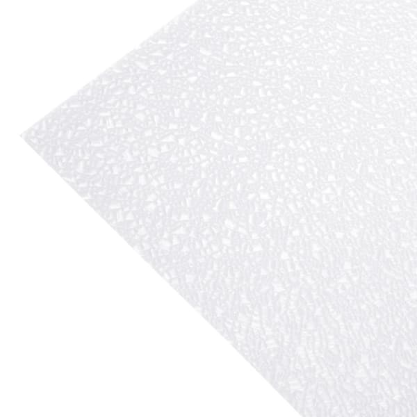 OPTIX 23.75 in. x 47.75 in. White Plastic Acrylic Cracked Ice Ceiling Light Panel