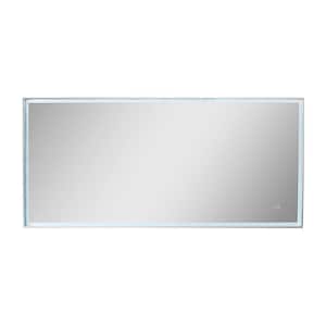 59 in. W x 27.5 in. H Rectangular Framed LED Light Wall Mount Bathroom Vanity Mirror