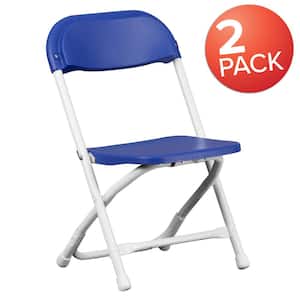Blue Kids Plastic Folding Chairs (Set of 2)