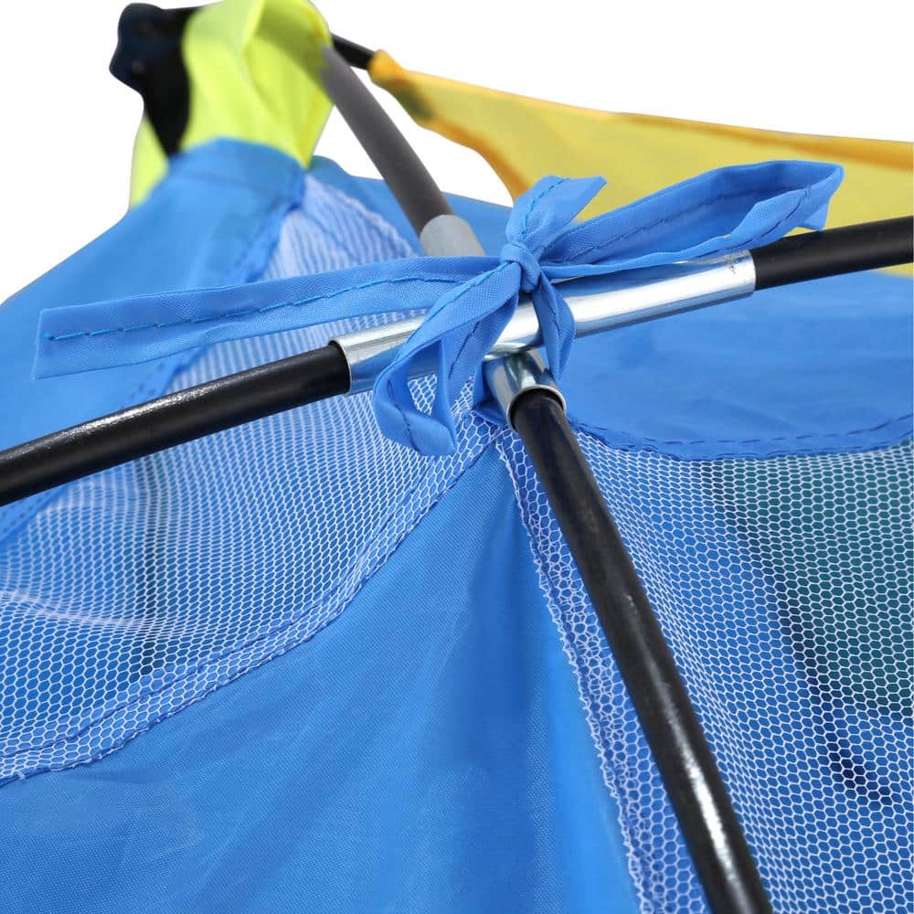 Blue 2-Person Dome Camping Tent with Carry Bag and Rain Fly
