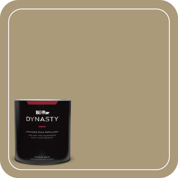 BEHR DYNASTY 1 qt. #PPU8-06 Exploring Khaki Matte Interior Stain-Blocking Paint & Primer