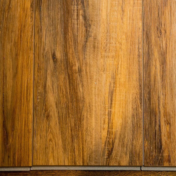 Take Home Sample-Empire Walnut 20 MIL x 9 in. W x 12 in. L x 10 mm T Waterproof Click Lock Luxury Vinyl Plank Flooring