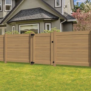 Horizontal 6 ft. H x 6 ft. W Cypress Vinyl Privacy Fence Panel (Unassembled)