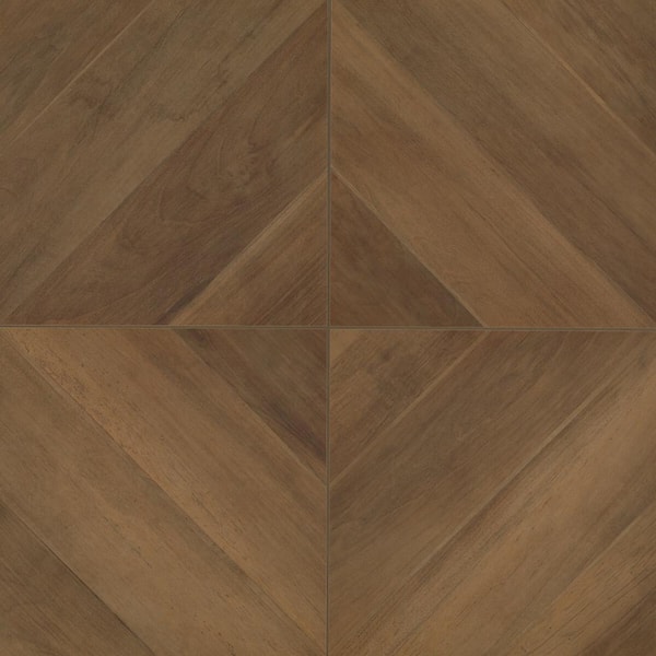 Antique Square 24 in. x 24 in. Matte Walnut Porcelain Floor Tile (11.62 sq. ft./Case)
