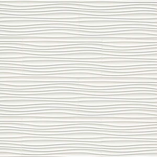 Sapheda Riptide 12 in. x 24 in. Satin Ceramic 3D Wall Tile (192 sq. ft./Pallet)