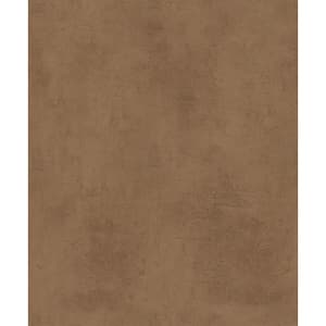 Distressed Plaster Effect Brown Mud Matte Finish Vinyl on Non-Woven Non-Pasted Wallpaper Roll