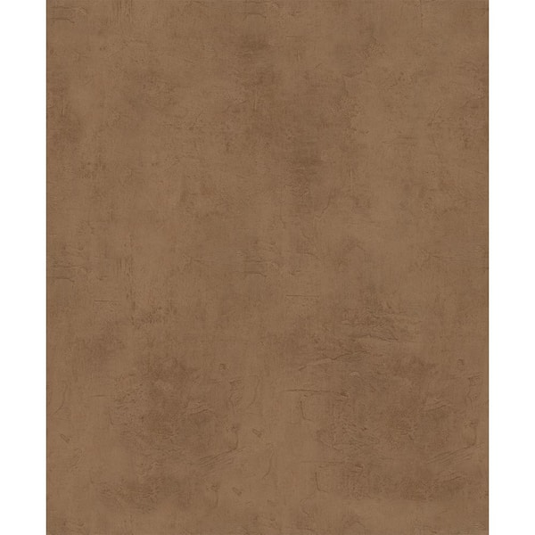 Unbranded Distressed Plaster Effect Brown Mud Matte Finish Vinyl on Non-Woven Non-Pasted Wallpaper Roll