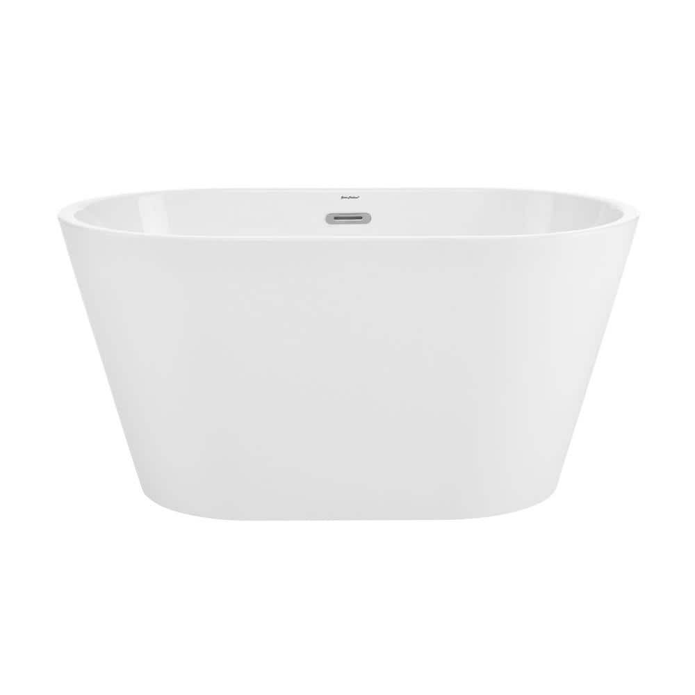 Claire 48" Glossy White Acrylic Freestanding Bathtub