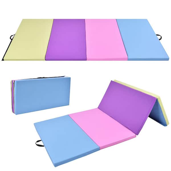 Industrieel loyaliteit Grace HONEY JOY 4'x8'x2" Gymnastics Mat Folding PU Panel Gym Multicolor  (32sq.ft.) TOPH-0020 - The Home Depot