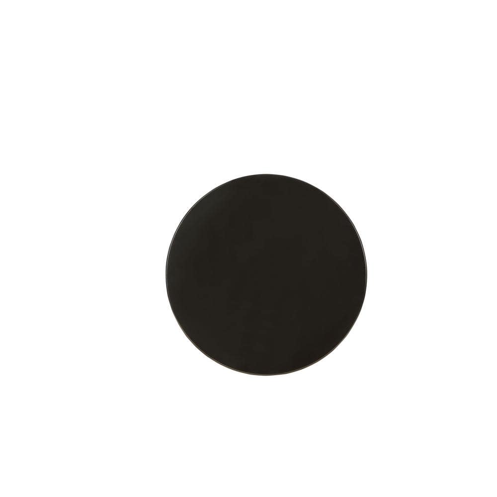 Black Round Wood Pedestal Side Table