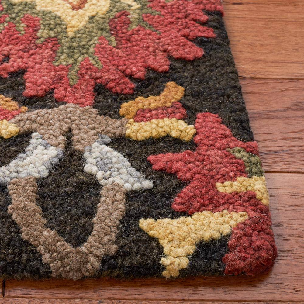 Handmade Charcoal Tufted Wool Square Rug - 6'x6'