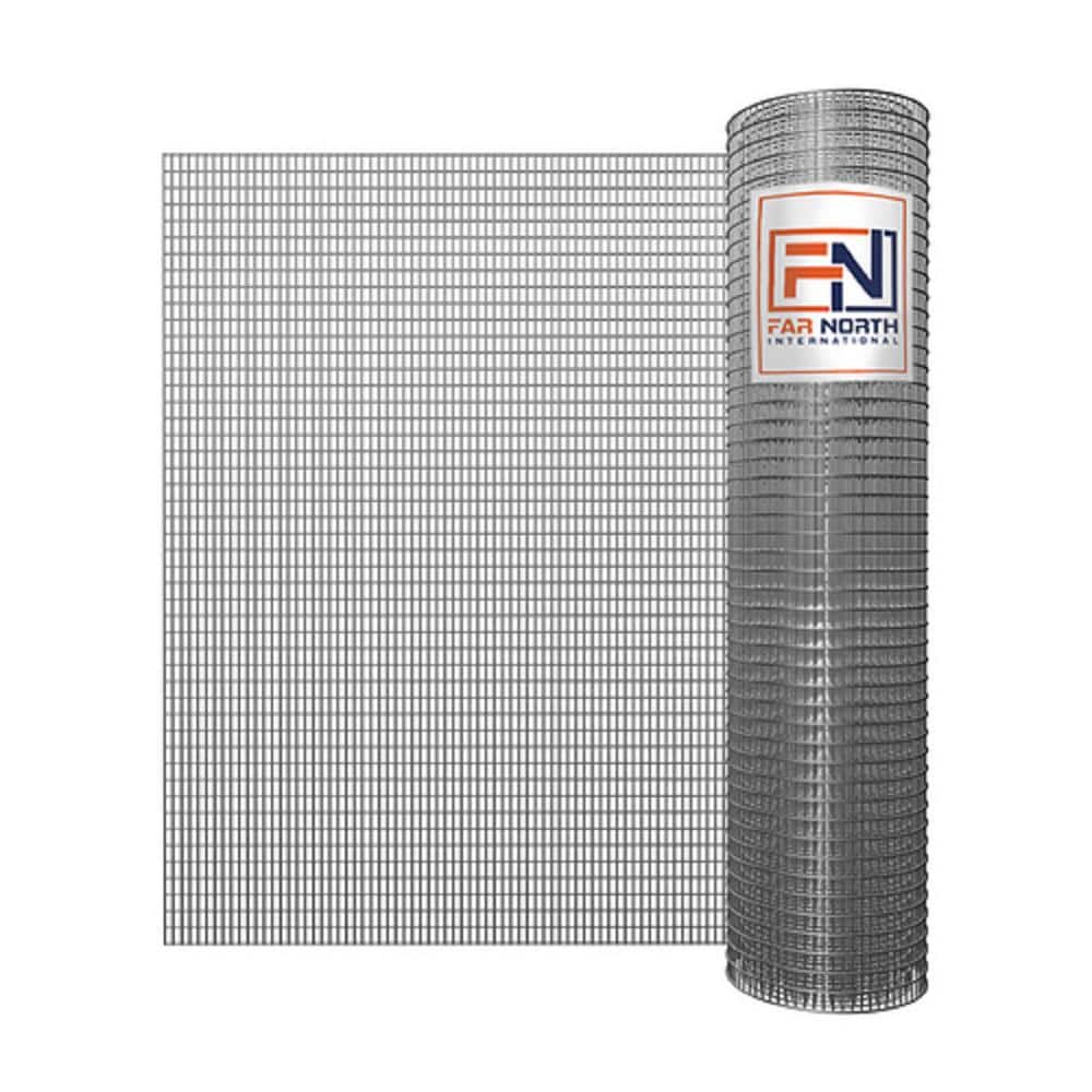 Far North International 2 Ft X 100 Ft 16 Gauge Galvanized Welded Wire With 1 In X 1 2 In Mesh Size Wh The Home Depot