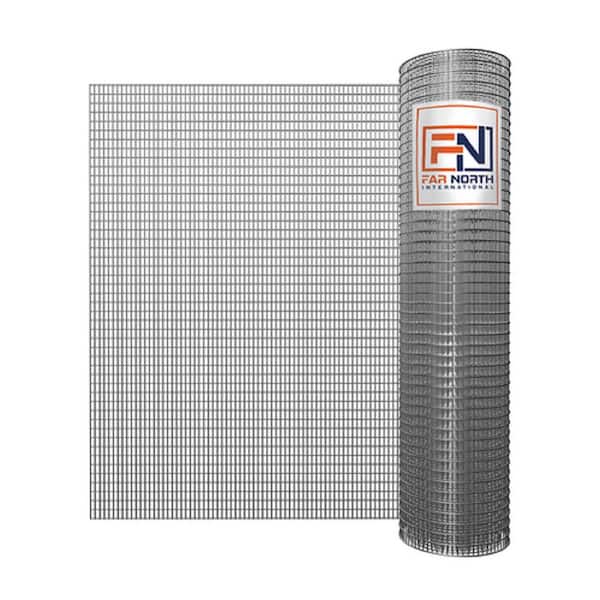 FAR NORTH INTERNATIONAL 3 ft. x 100 ft. 16-Gauge Galvanized Welded Wire with 1 in. x 1/2 in. Mesh Size
