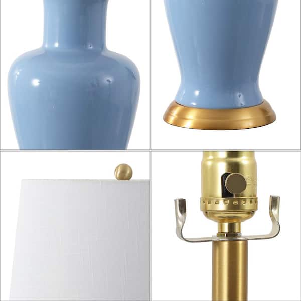JONATHAN Y Julian 29 in. Traditional Classic Ceramic Urn LED Table