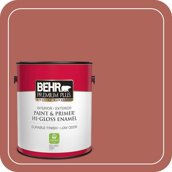 BEHR PREMIUM PLUS 1 gal. Home Decorators Collection #HDC-WR15-7 Preserved Petals Hi-Gloss Enamel Interior/Exterior Paint & Primer