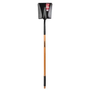 47 in. L Wood Handle Steel Transfer Shovel with Grip