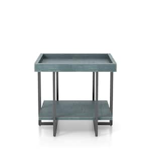 Triblisi 23.25 in. H Blue and Black End Table