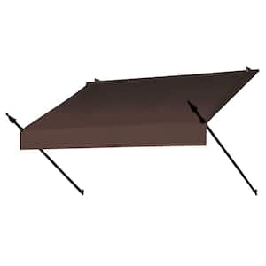 6 ft. Designer Manually Retractable Awning (36.5 in. Projection) in Cocoa