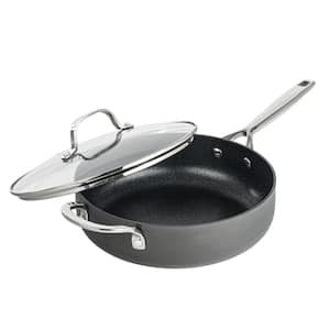 Armor Max 5.5 qt. Aluminum Hard Anodized Heavy Duty 4-Layer Ultra Release Nonstick Deep Saute Pan with Lid
