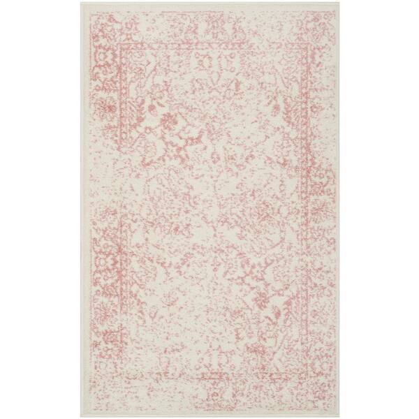 Adirondack 2 ft. x 3 ft. Ivory/Rose Oriental Accent Rug