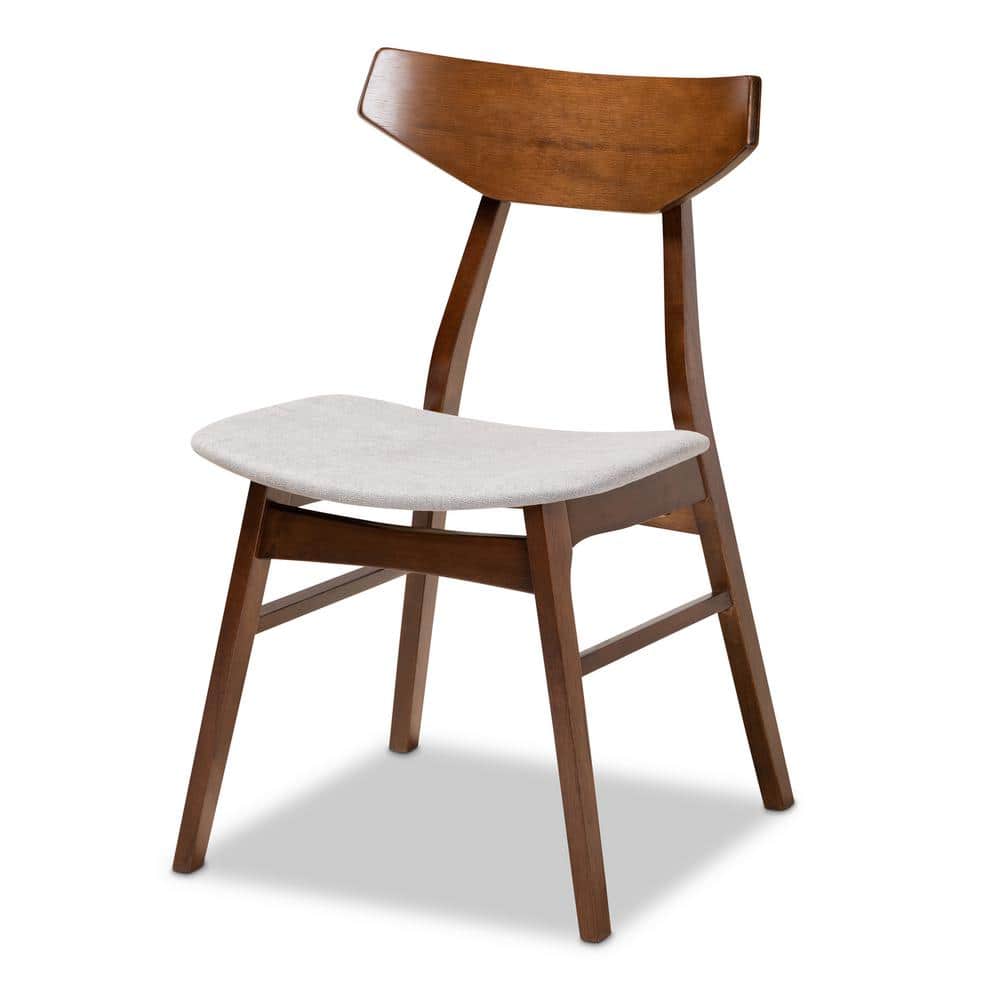 Walnut Brown Upholstered Leather and Cane Dining Chair Set