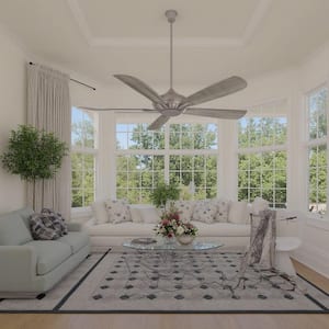 Dyno XL 60 in. Integrated LED Indoor Burnished Nickel Smart Ceiling Fan with Light Kit with Hand Held Remote Control