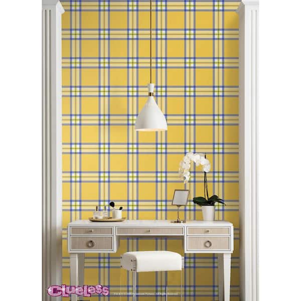 Clueless Cher Yellow Peel and Stick Wallpaper
