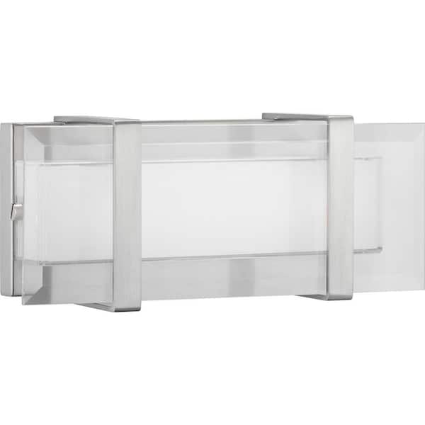 Progress Lighting Miter LED Collection Brushed Nickel 12-1/4 in. LED Wall Sconce