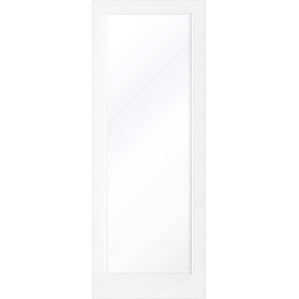 Krosswood Doors 30 in. x 80 in. 1-Lite Solid Core MDF Primed Interior Door Slab