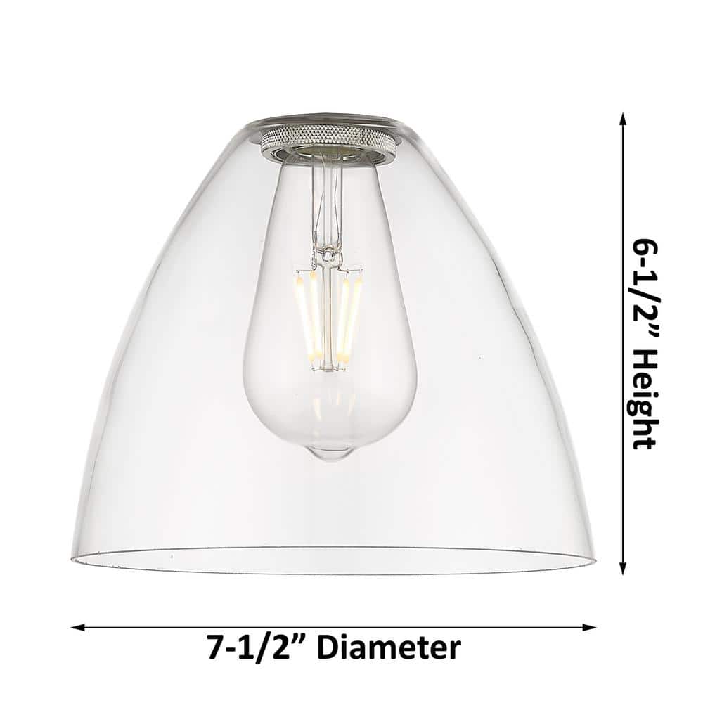 Ballston 11'' Mini Pendant in Polished Nickel and Brass with LED Option