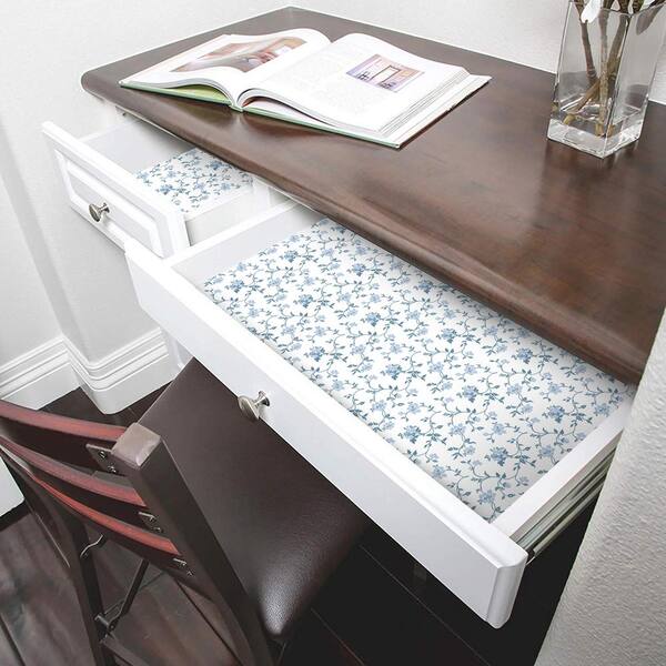 Con-Tact Grip Print Non-Adhesive Shelf Liner in Midnight Marble