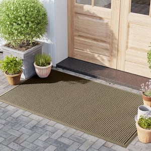 Waterhog Squares 35 in. x 59 in. PET Polyester Indoor Outdoor Door Mat Camel