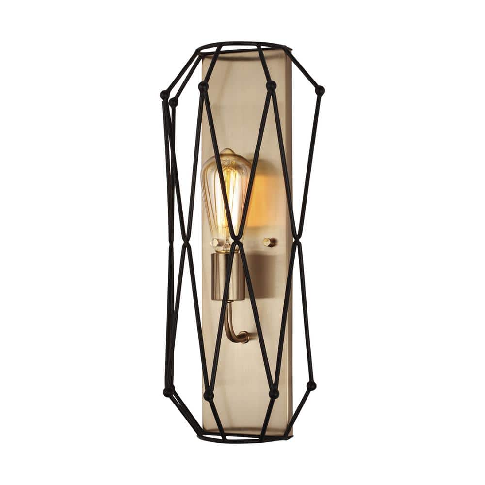 Zarra 1-Light Satin Brass Outdoor Wall Sconce