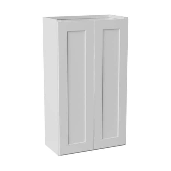 24 in. W x 12 in. D x 42 in. H Ready to Assemble Solid Wood Shaker Wall Kitchen Cabinet in White