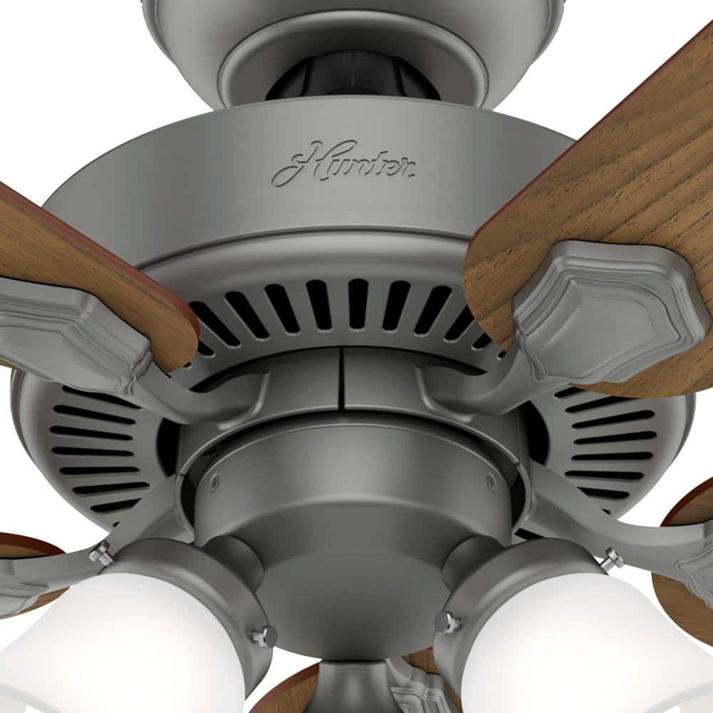 Swanson 44" Matte Silver Ceiling Fan with Reversible Blades and LED Light