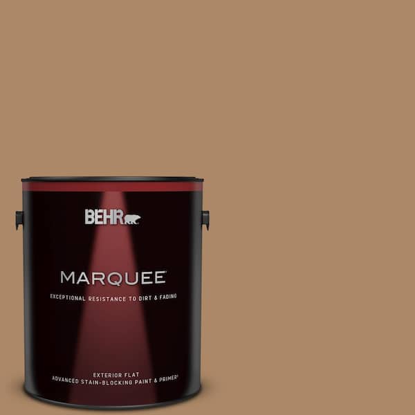 BEHR MARQUEE 1 gal. #BIC-44 Chamois Leather Flat Exterior Paint & Primer