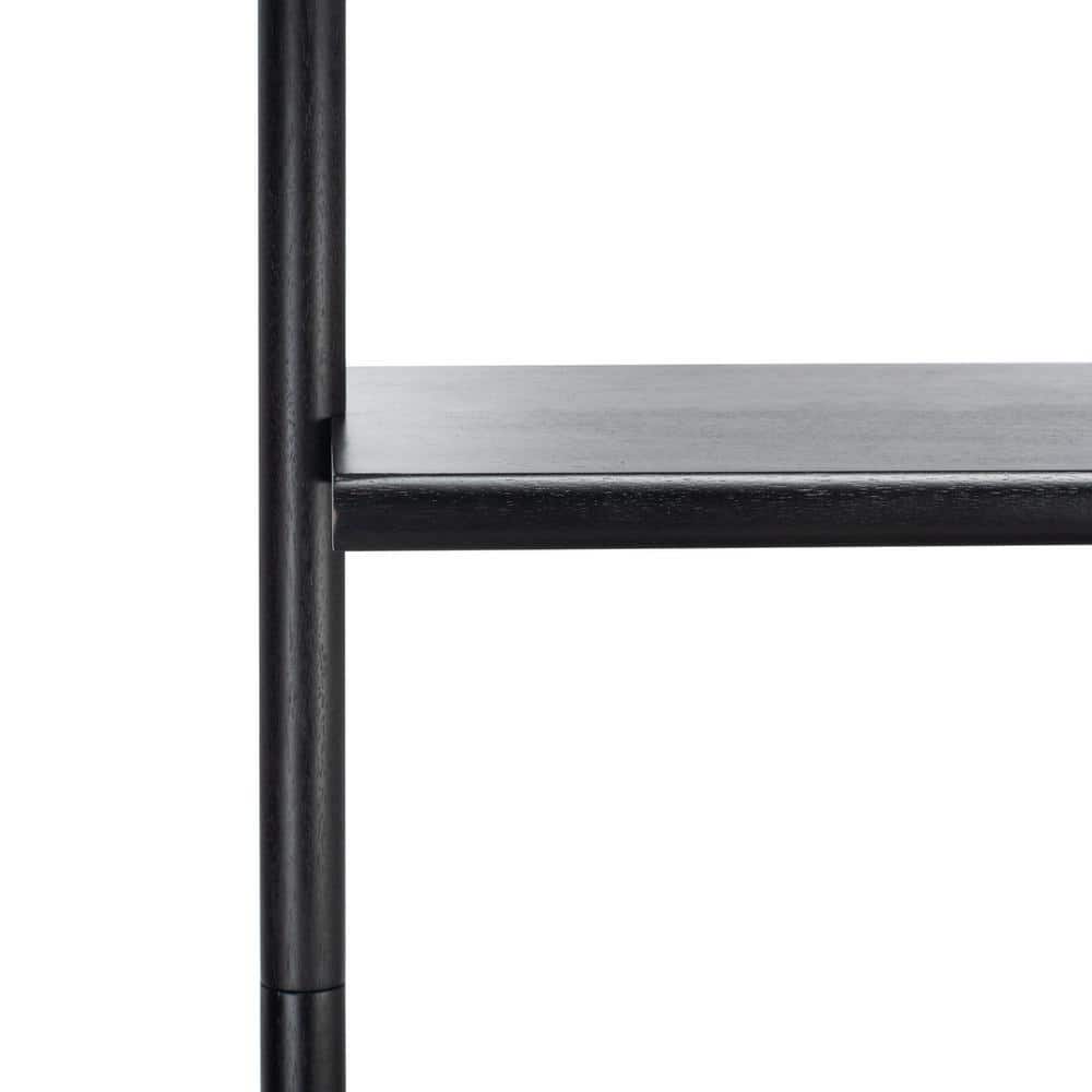 Black Mahogany 2-Shelf Leaning Desk