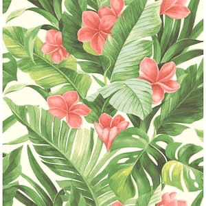 Tropical Paradise Multi-Colored Wallpaper Sample