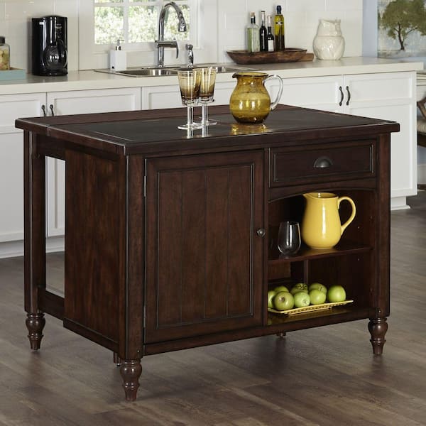 Home Styles Country Comfort Aged Bourbon Kitchen Island With Granite Top